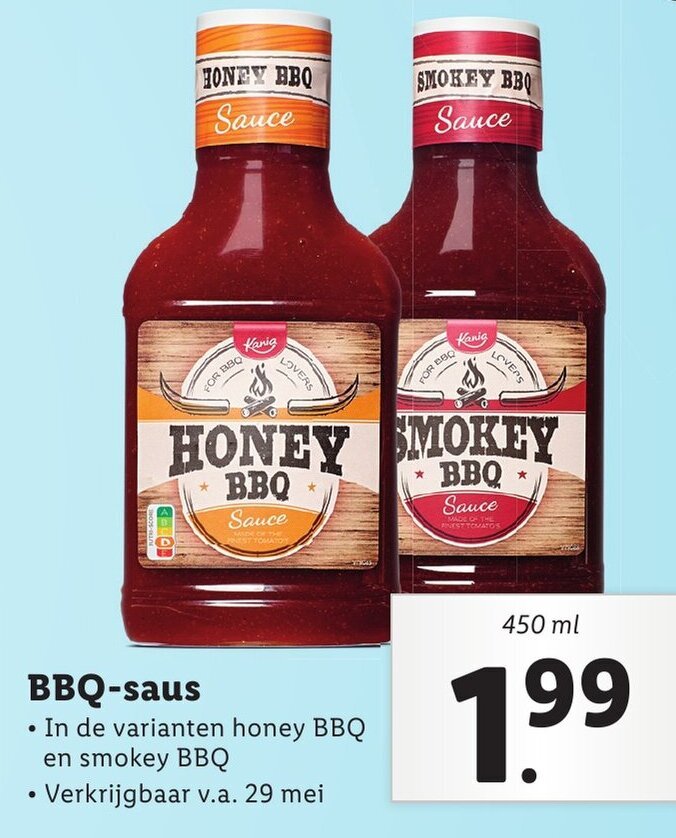 BBQ Sauce 450 ml aanbieding bij Lidl