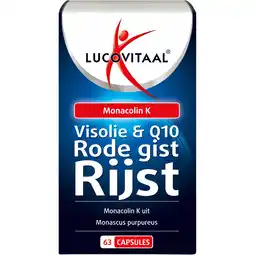 Albert Heijn Lucovitaal visolie & q10 rode gist rijst capsules aanbieding