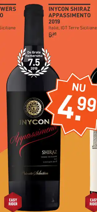 Gall & Gall Inycon Shiraz Appassimento 2019 aanbieding