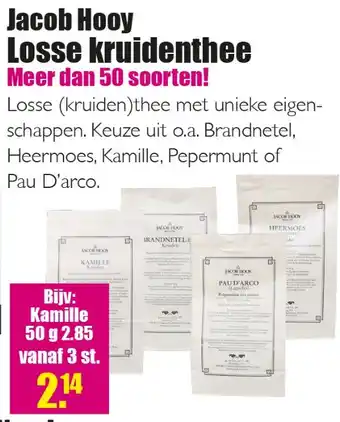 Gezond & Wel Jacob Hooy Losse kruidenthee 50g aanbieding