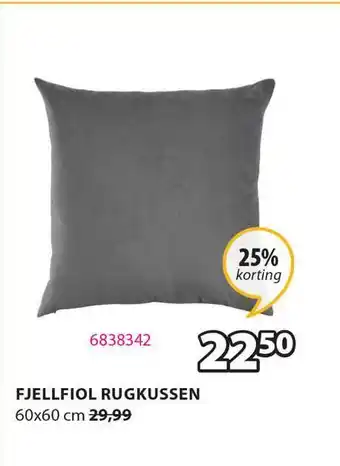 Jysk Fjellfiol rugkussen 60x60 cm aanbieding