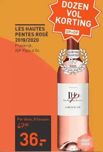 Gall & Gall Les Hautes Pentes Rose 2019/2020 6*750ml aanbieding