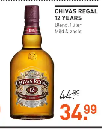Gall & Gall Chivas Regal 12 years Whisky 1L aanbieding