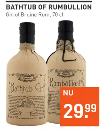 Gall & Gall Bathtub Gin of Rumbullion! 700ml aanbieding