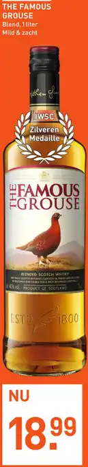 Gall & Gall The Famous Grouse whisky 1L aanbieding