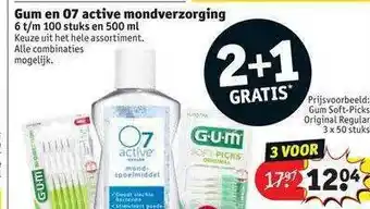 Kruidvat Gum en o7 active mondverzorging aanbieding