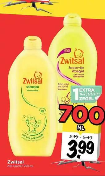 Vomar Voordeelmarkt Zwitsal 700 ml aanbieding