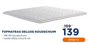 TotaalBED Topmatras Deluxe Koudschuim 8cm aanbieding