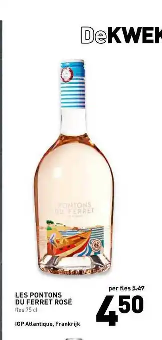 De Kweker Les pontos du ferret rosé 75 cl aanbieding