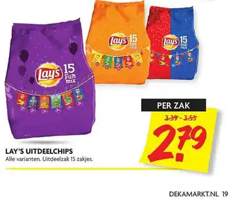 Dekamarkt Lay's uitdeelchips aanbieding