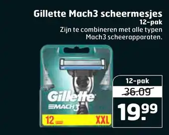 Trekpleister Gillette Mach3 scheermesjes aanbieding