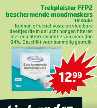 Trekpleister Trekpleister FFP2 beschermende mondmaskers aanbieding