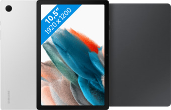 Coolblue Samsung galaxy tab a8 32gb wifi zilver + book case grijs aanbieding