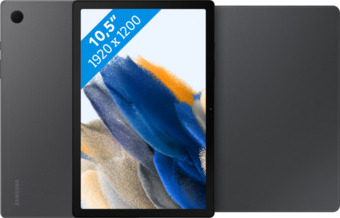 Coolblue Samsung galaxy tab a8 32gb wifi grijs + book case grijs aanbieding