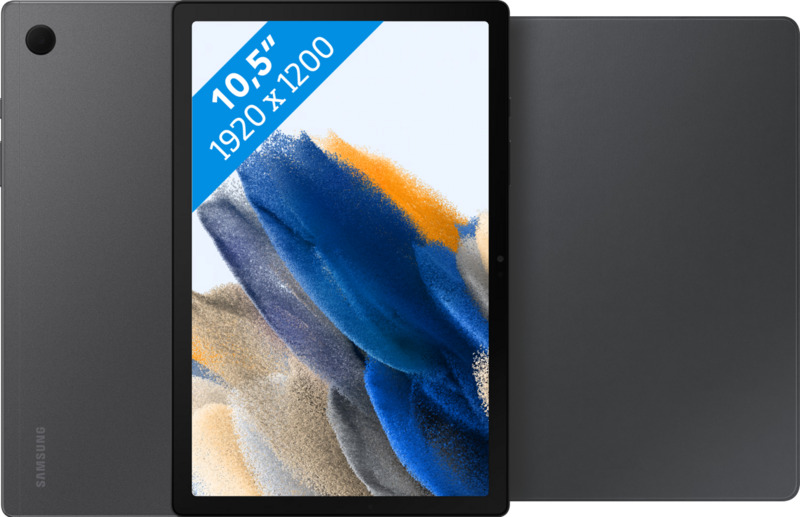 Coolblue Samsung galaxy tab a8 64gb wifi + 4g grijs + book case grijs aanbieding