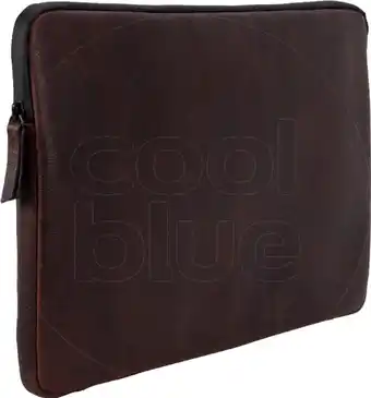 Coolblue Bluebuilt laptophoes leer bruin / voor 13 inch apple macbook air/pro aanbieding
