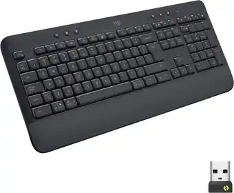Coolblue Logitech signature k650 comfort draadloos toetsenbord grijs qwerty aanbieding