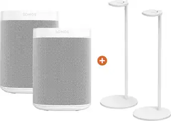 Coolblue Sonos one duopack + sonos speaker standaard paar wit aanbieding