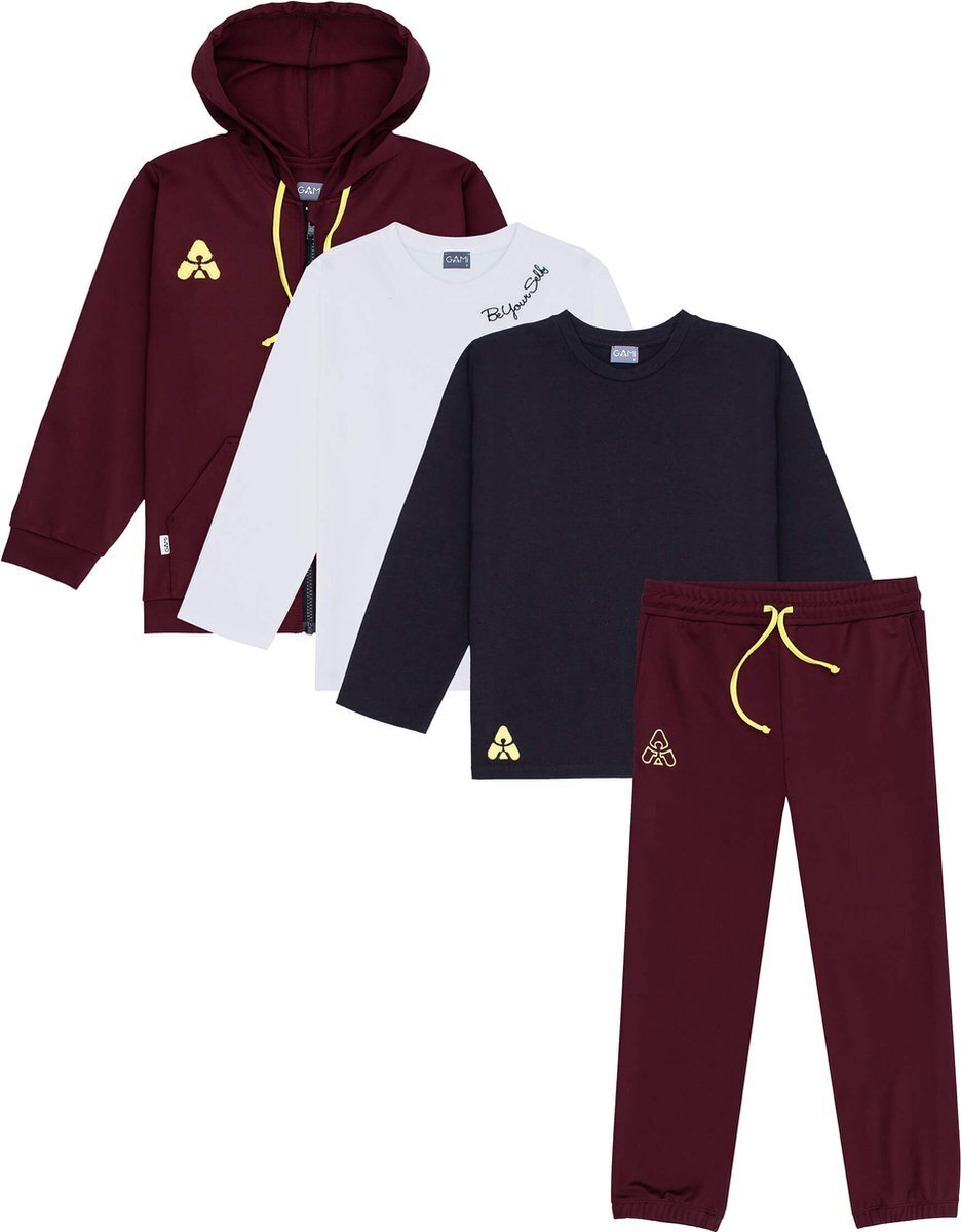 Bol.com Gami novia 4-delige trainingspak bordeaux 140/146 bordeaux aanbieding