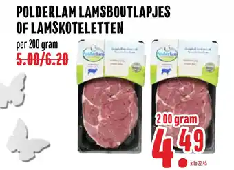 Boon`s Markt Polderlam Lamsboutlapjes Of Lamskoteletten 200g aanbieding