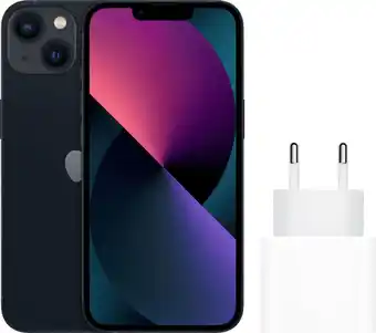 Coolblue Apple iphone 13 mini 256gb zwart + apple usb c oplader 20w aanbieding