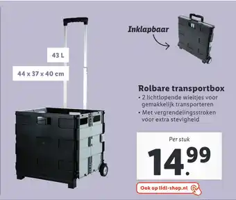 Lidl Rolbare transportbox aanbieding