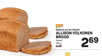 Ekoplaza Bakkerij van der westen allison volkoren brood aanbieding