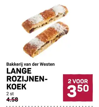 Ekoplaza Bakkerij van der westen lange rozijnen- koek aanbieding