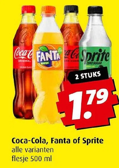 Boni Coca-cola, fanta of sprite aanbieding