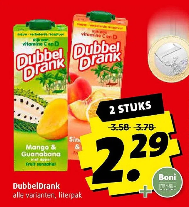 Boni Dubbeldrank aanbieding