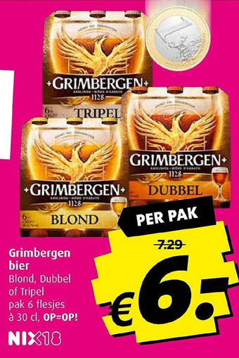 Boni Grimbergen bier aanbieding