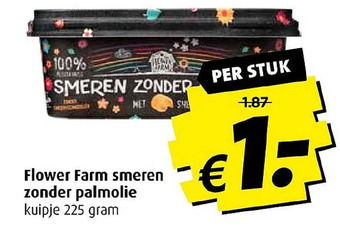 Boni Flower farm smeren zonder palmolie aanbieding