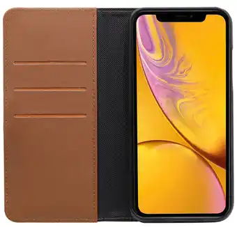Coolblue Bluebuilt apple iphone xr book case leer bruin aanbieding