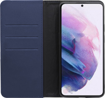 Coolblue Bluebuilt samsung galaxy s22 book case leer blauw aanbieding
