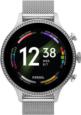 Coolblue Fossil gen 6 display ftw6083 zilver/milanees bandje zilver 42mm aanbieding