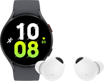 Coolblue Samsung galaxy watch5 zwart 44mm + samsung buds2 pro wit aanbieding