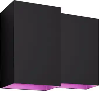 Coolblue Philips hue resonate muurlamp white and color zwart duo pack aanbieding