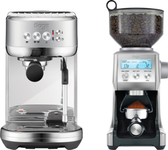 Coolblue Sage the bambino plus stainless steel + koffiemolen aanbieding
