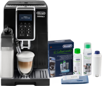 Coolblue De'longhi dinamica ecam350.55.b + coffee care kit aanbieding