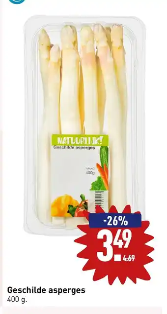 ALDI Geschilde asperges 400 g. aanbieding