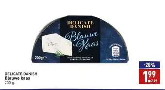 ALDI DELICATE DANISH Blauwe kaas 200 g. aanbieding