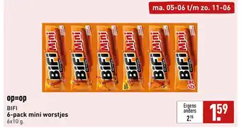 ALDI 6-pack mini worstjes 6 x 10 g. aanbieding