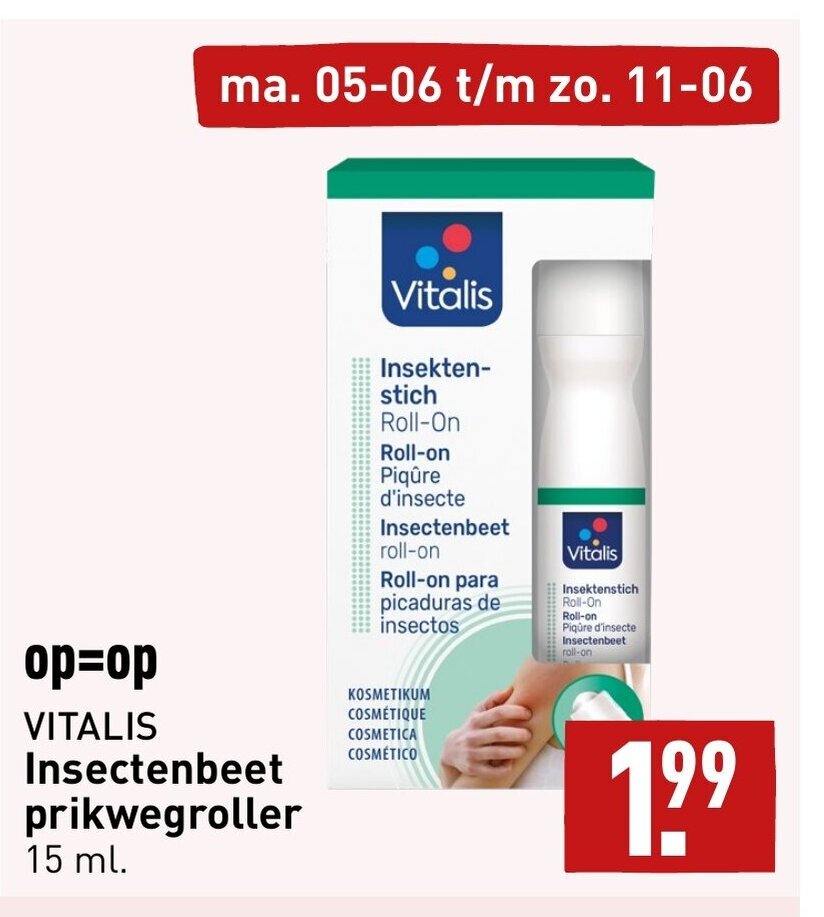 VITALIS Insectenbeet prikwegroller 15 ml. aanbieding bij ALDI