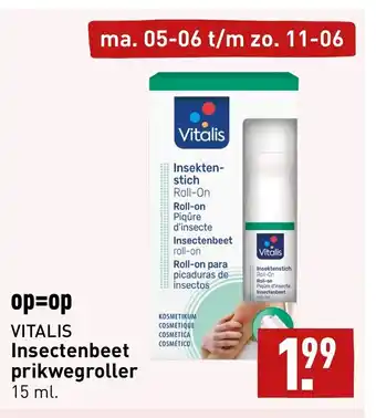 ALDI VITALIS Insectenbeet prikwegroller 15 ml. aanbieding