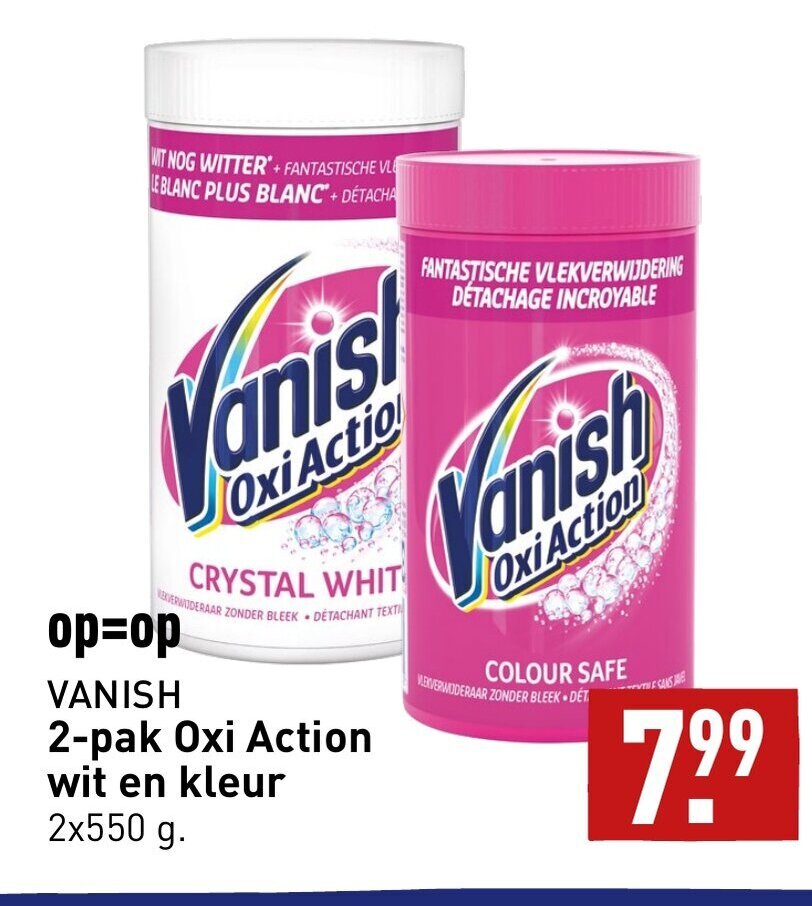 VANISH 2pak Oxi Action 2 x 550 g aanbieding bij ALDI