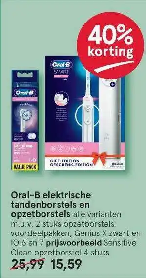 Etos Oral-B Elektrische Tandenborstels En Opzetborstels 40% Korting aanbieding