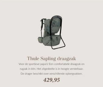 Babypark Thule sapling draagzak aanbieding