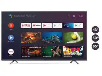 Lidl Sharp televisie 4k ultra hd smarttv android tv™ lc-bl2ea aanbieding