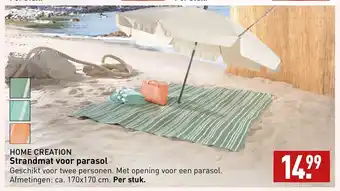 ALDI HOME CREATION Strandmat voor parasol 170 x 170 cm aanbieding