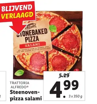 Lidl TRATTORIA ALFREDO Steenoven-pizza salami 3 x 350 g aanbieding